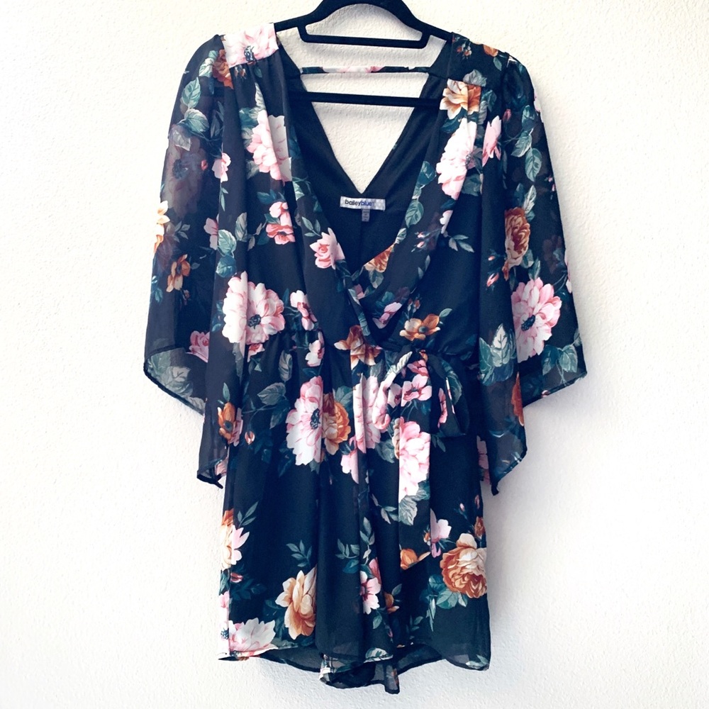 Floral romper playsuit by bailey blue medium